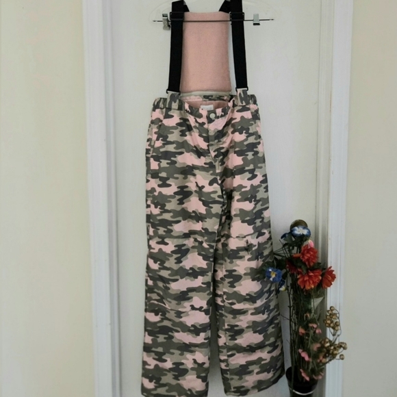Children's Place | Camo Pink Green Ski/ Snow Board Pants Size 14 - Picture 8 of 10